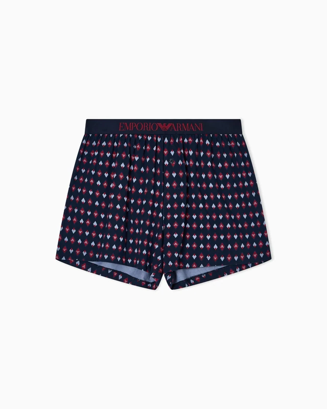 Emporio Armani Man's Classic Pattern Mix Boxer Blue XXL