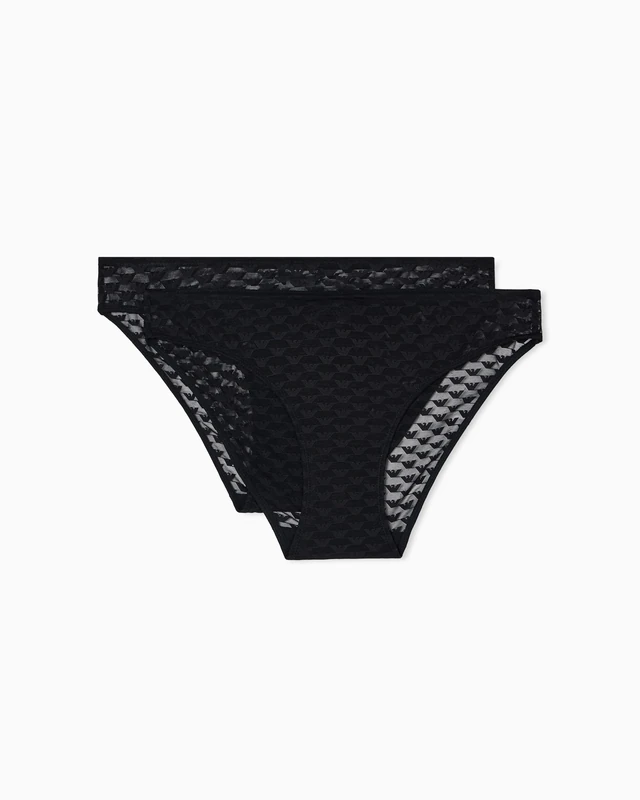 Woman's Allover Eagle MESH 2-Pack Brief Black XS