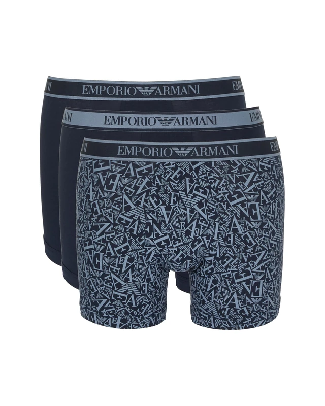 Emporio Armani Man's CORE Logoband 3-Pack Boxer Blue XXL