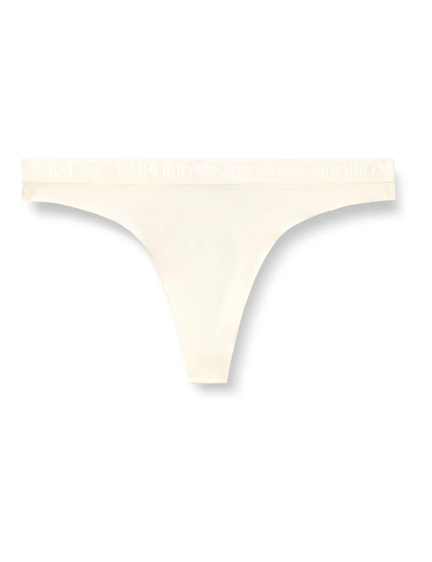 Emporio Armani Woman's Iconic Microfiber 2-Pack Thong White S