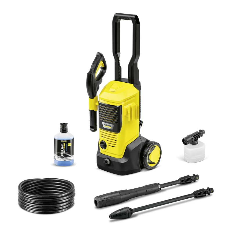 Kärcher pressure washer K 5 FJ, pressure: max 145 bar, delivery speed: max 500 l/h, surface power: 40 m2/l, incl. foam nozzle RM 610, yellow
