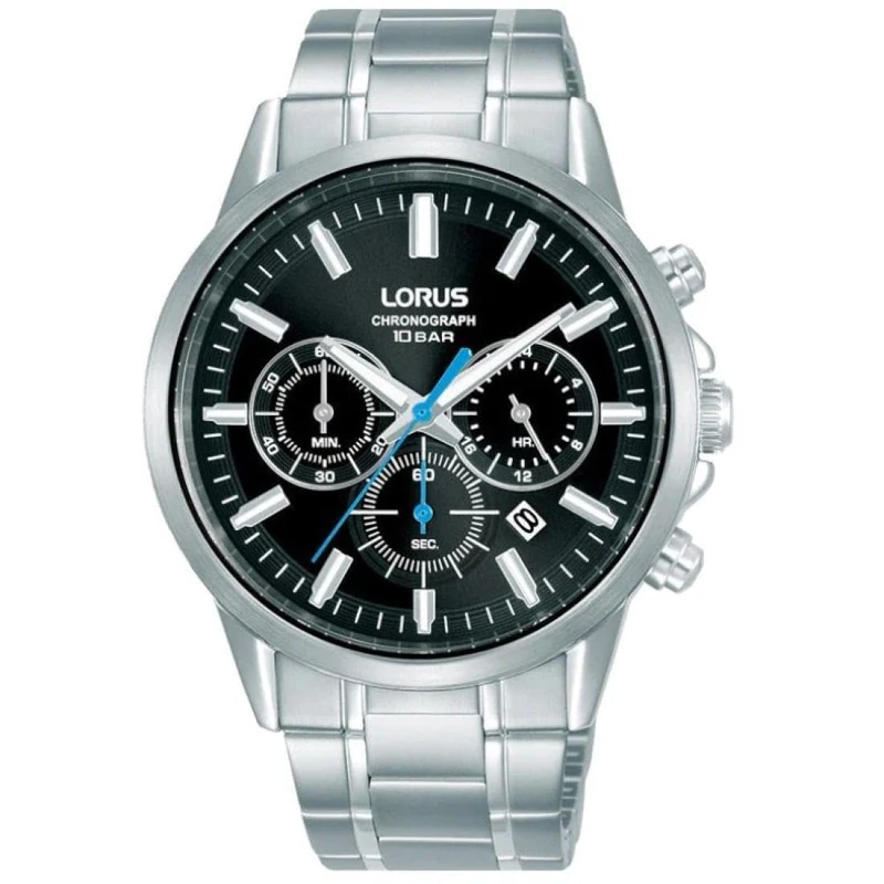 Lorus RT371KX9 Men's Analogue Quartz Watch with Stainless Steel Strap, Silver