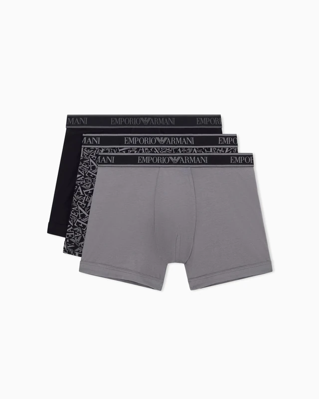 Emporio Armani Man's CORE Logoband 3-Pack Boxer Black S