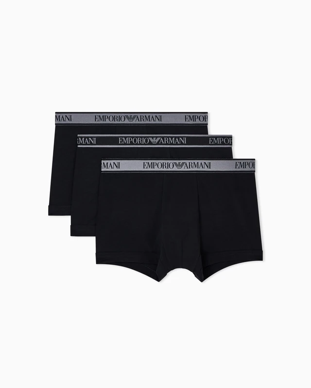 Emporio Armani Man's CORE Logoband 3-Pack Trunk Black S