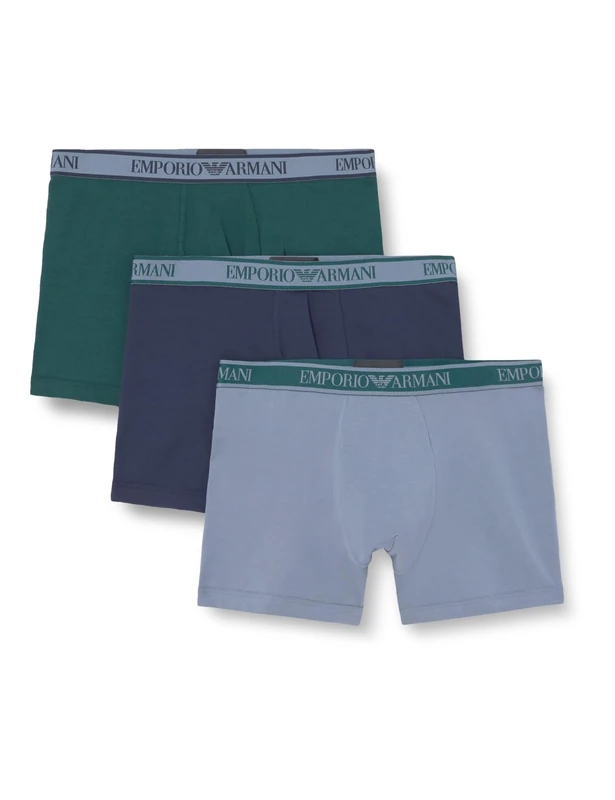 Emporio Armani Man's CORE Logoband 3-Pack Trunk Blue XL