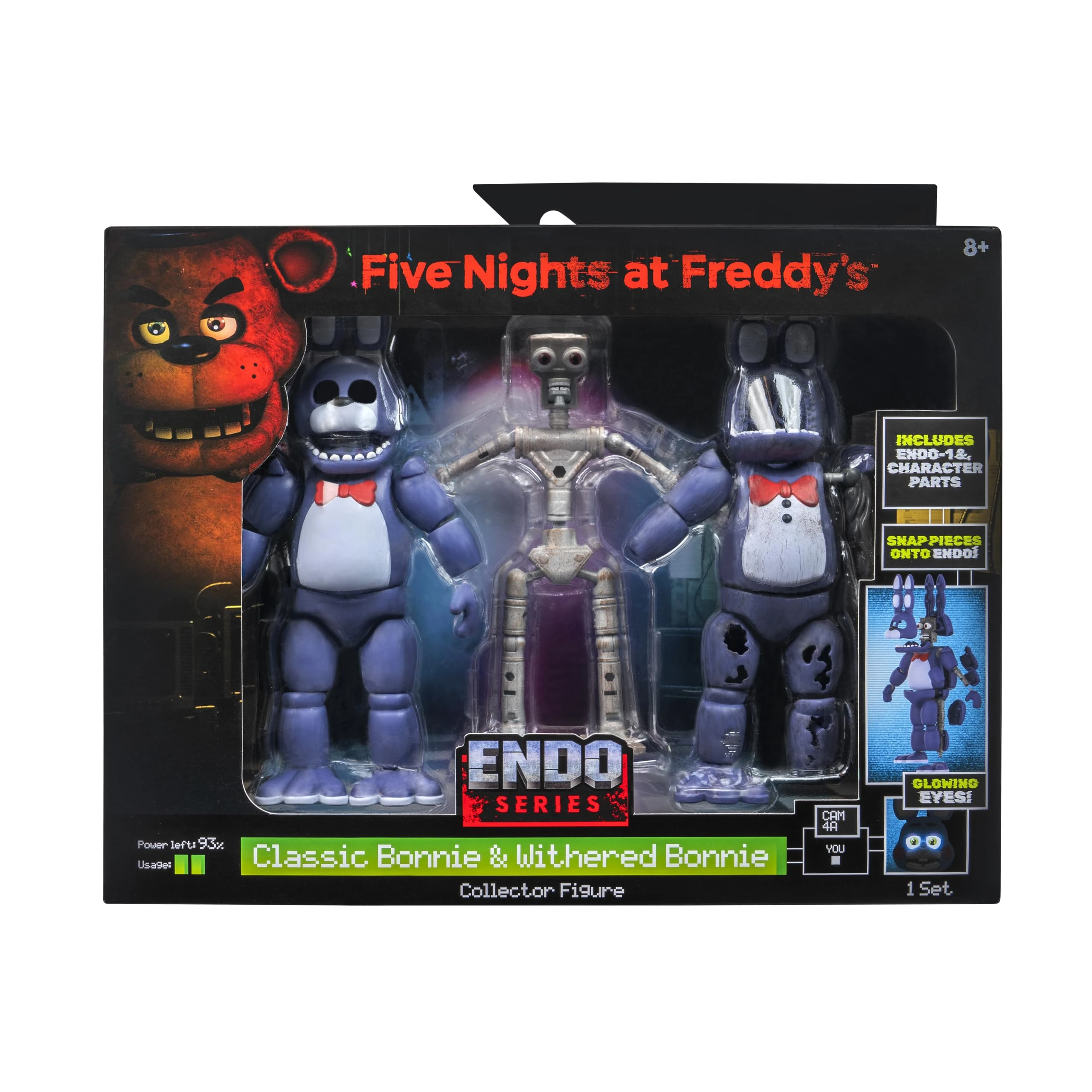 Five Nights At Freddy's 6-Inch Endo-Series Collector Figure: Endo-1 with Classic Bonnie and Withered Bonnie Pieces - Articulated Figure with Classic and Withered Bonnie Parts