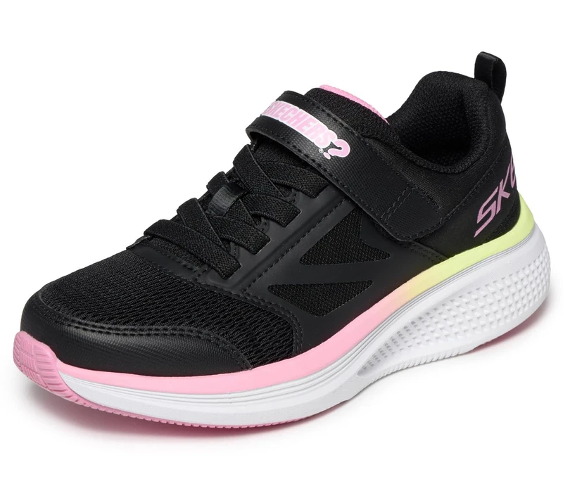 Skechers Girl's Go Run Elevate 2.0 Where's My Trainers, Black Textile/Trim, 2.5 UK Child