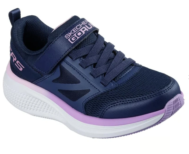 Skechers Girl's Go Run Elevate 2.0 Find My Sneakers, Navy Textile/Trim, 2.5 UK Child