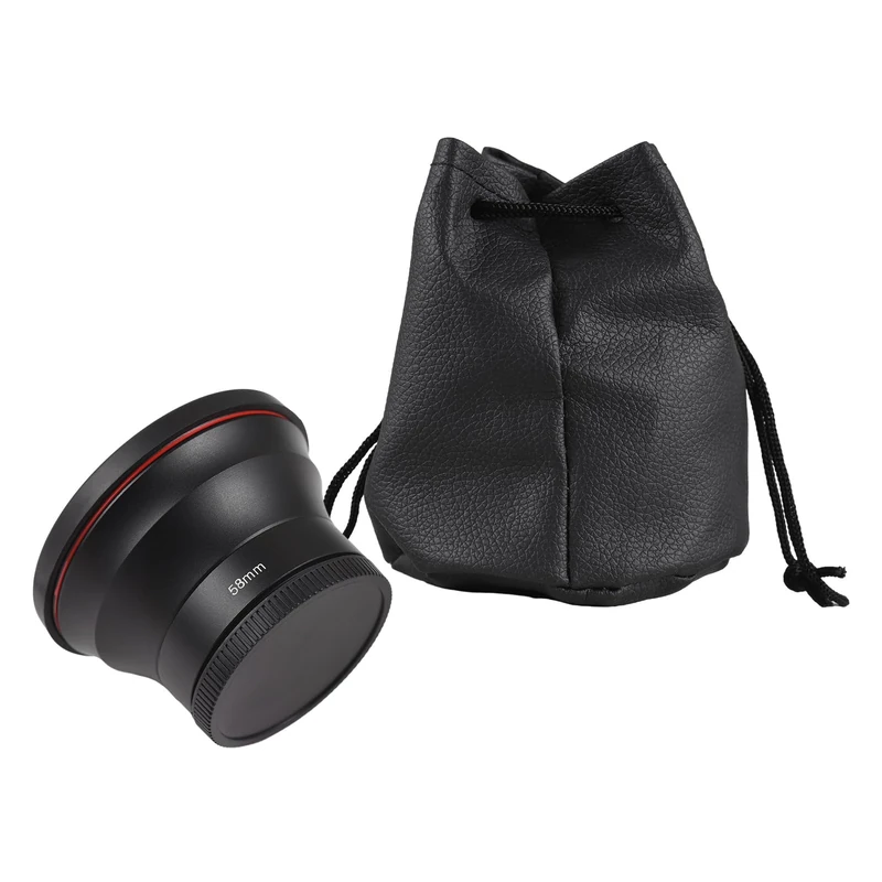 HD Wide Angle Lens Kit for 70D/77D/80D/1100D/700D, for Rebel T7/T7i, T6i/T6s/T6 Detachable Macro Lens 58mm Thread Mount Wide Angle Macro Lens