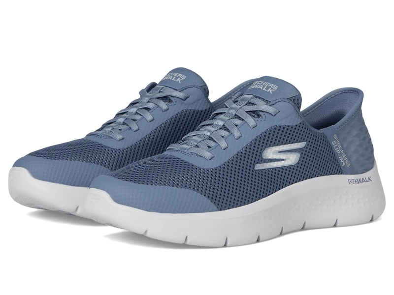 Skechers Women's Go Walk Flex Hands Free Slip-Ins-Grand Entry Sneaker, Blue, 2 UK Wide