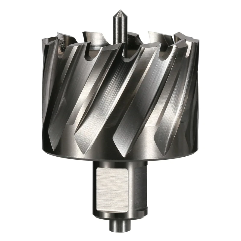 Vearter 54mm HSS Annular Cutter, 19.05mm Weldon Shank, Mag Drill Bit with Pilot Pin for Steel Plate, Aluminum, Brass, Cast iron, Stainless Steel