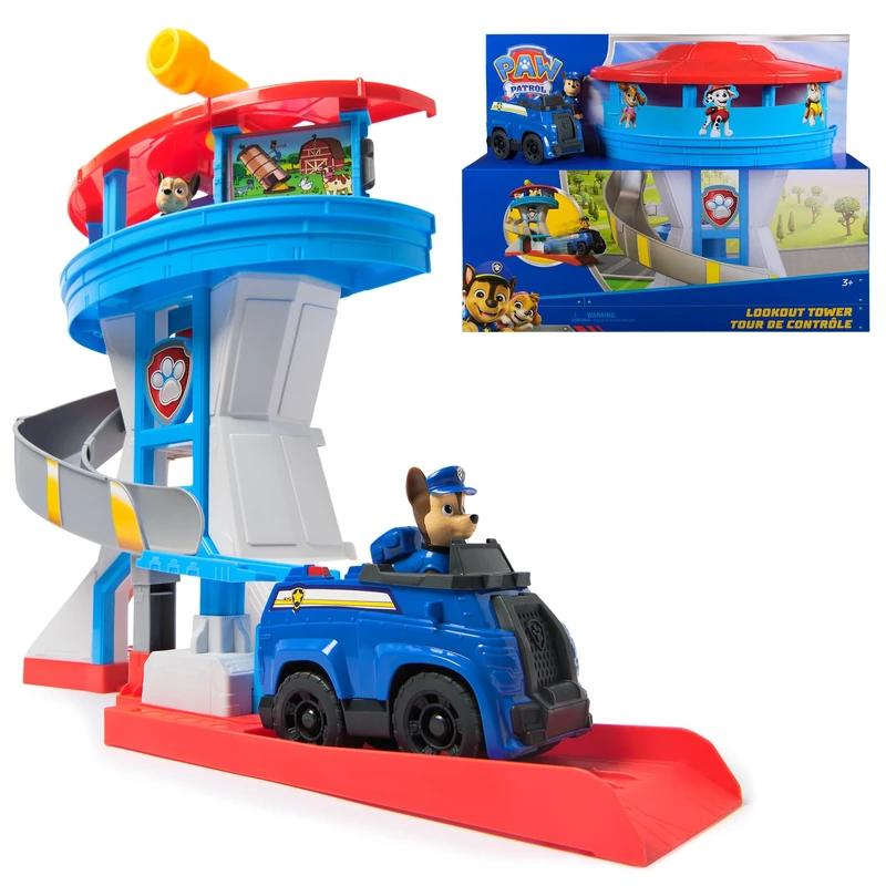 Paw Patrol Lookout Tower, 50,8 cm Tower with Chase Action Figures, Rescue Vehicle and Launcher, Kids Toys for Boys and Girls Ages 3 and Up