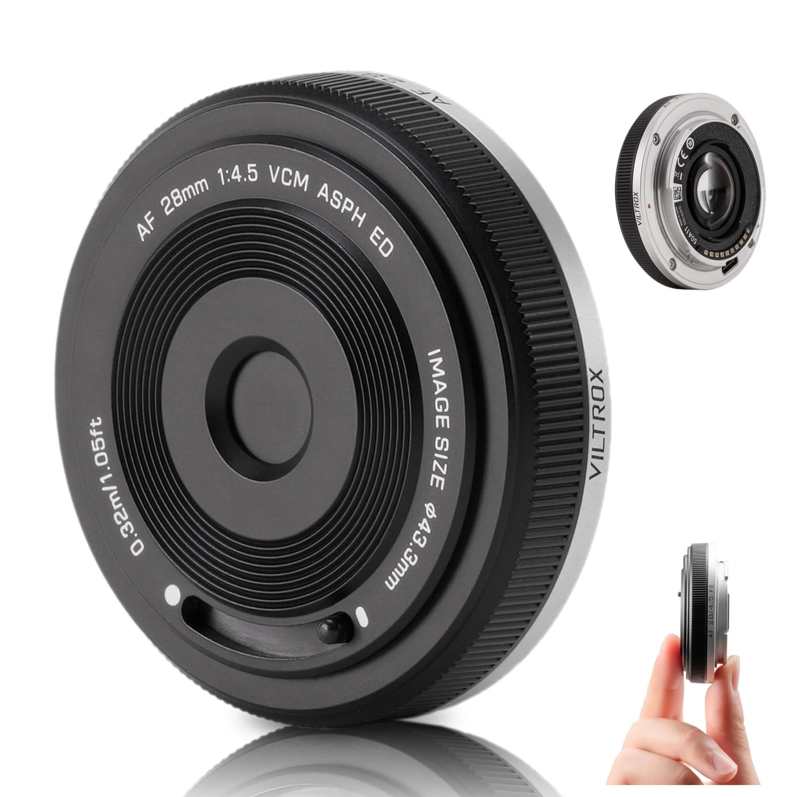 VILTROX 28mm F4.5 Pancake Lens for Sony E, Wide Angle Autofocus Full Frame Ultra-Thin Lens for Sony E-Mount Cameras A7C A7II A7SIII A7III A7RIII A7IV A7RIV A9 A1 FX3 A7RV ZVE1 A7CR A7CII A93