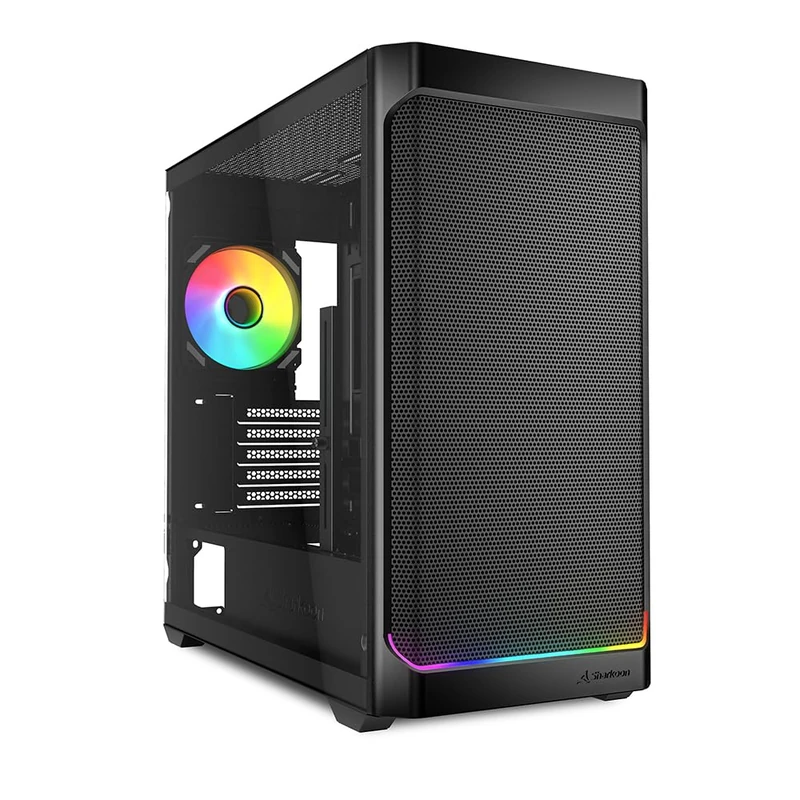 Sharkoon MK4W RGB Strip Black, mATX PC Case