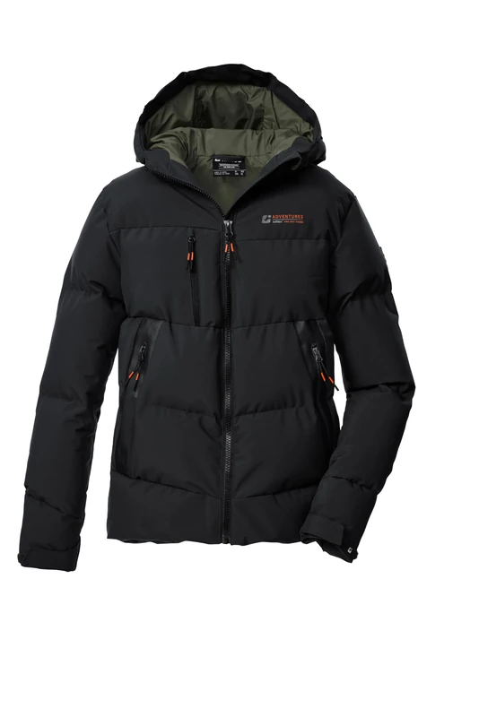 Killtec Boys Kow 239 Bys Qltd Jacket Quilted Jacket/Functional Jacket in Down Look with Hood