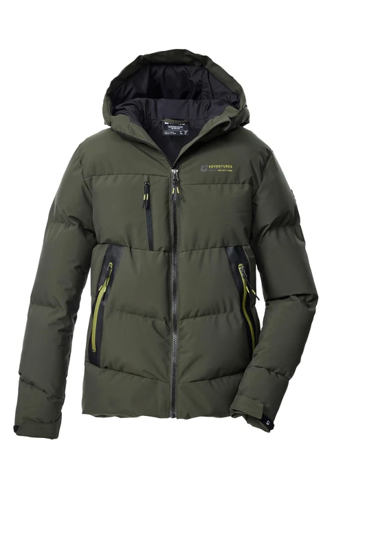 Killtec Boys Kow 239 Bys Qltd Jacket Quilted Jacket/Functional Jacket in Down Look with Hood