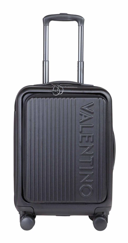 Valentino, Lextor (VV7JG01P), Valigie Mat.Plastic Stampate - ABS, Small-Size Carry On Suitcase, Nero (Unisex), Nero, S, Formal