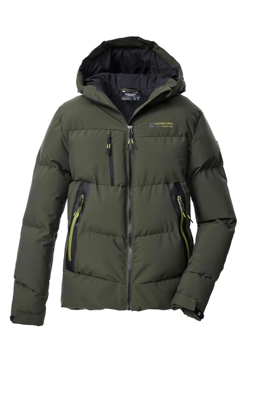 Killtec Boys Kow 239 Bys Qltd Jacket Quilted Jacket/Functional Jacket in Down Look with Hood