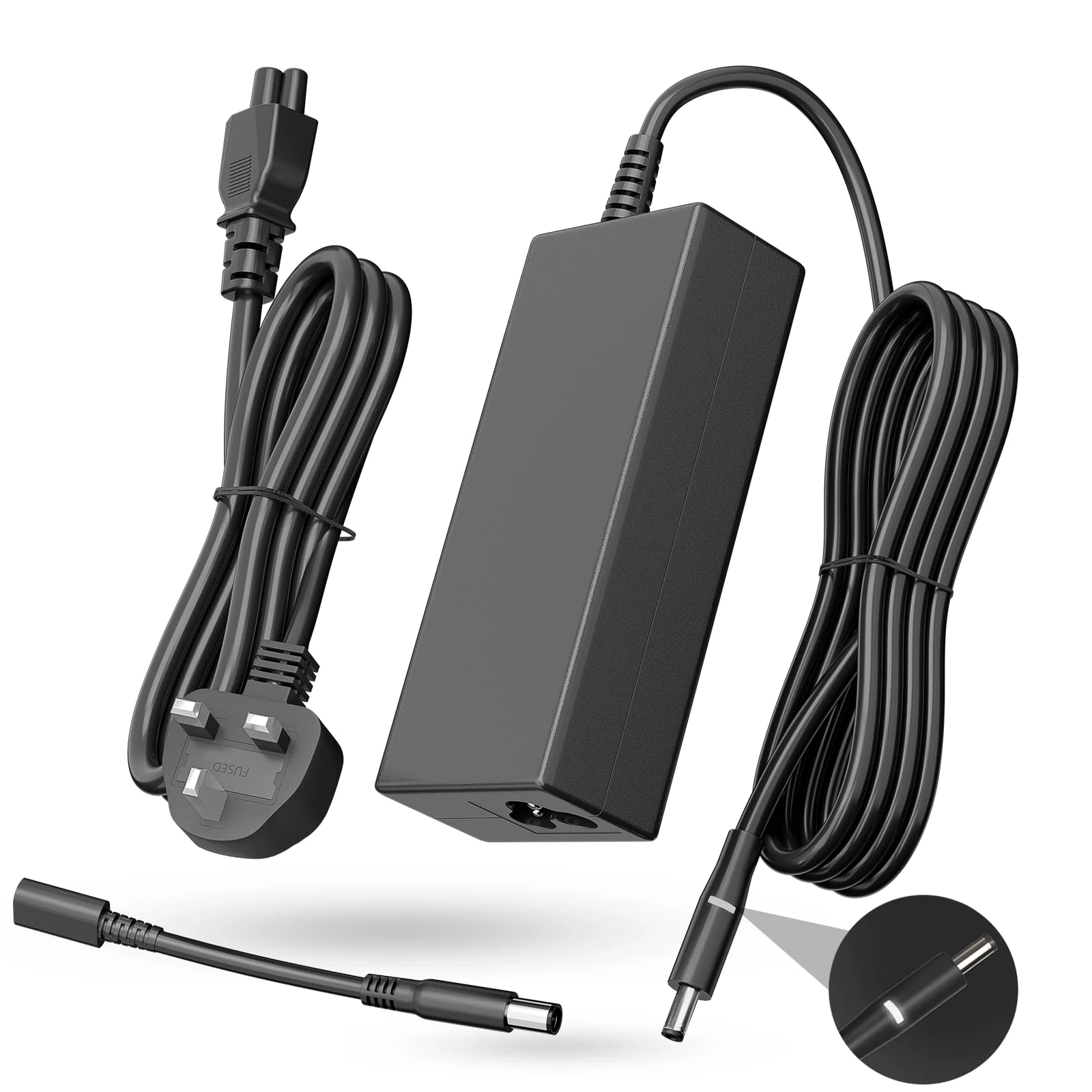 65W 45W Laptop Charger for Dell Inspiron 11-3000 15-3000 17-3000 15-5000 17-5000 13-7000 15-7000 17-7000 XPS 13 Series 5559 5558 5755 5758 9350 AC Adapter 19.5V 3.34A Power Supply Cord