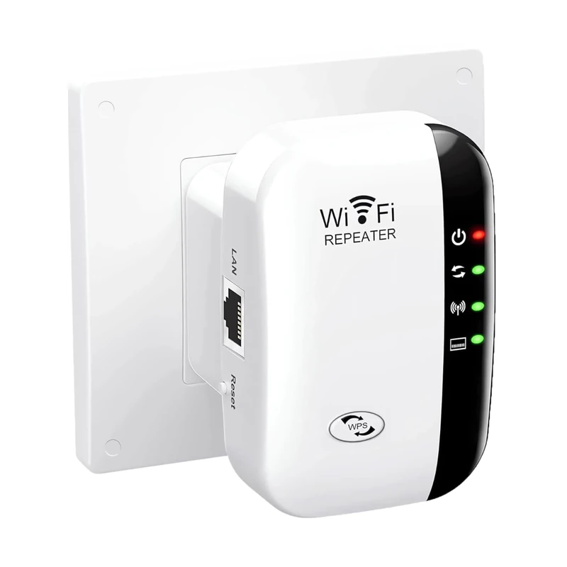 2026 Newest wifi extender booster, wifi booster, wifi repeater with Ethernet Port, Covers up to 3600 Sq.Ft and 45 Devices, Quick Setup, UK plug (White)