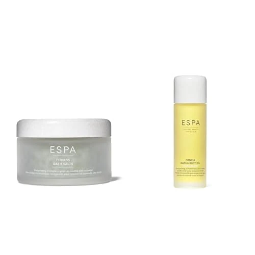 ESPA | Fitness Bundle | Includes Bath Salts & Bath and Body Oil | Post-Workout Saviour | Magnesium & Ashwagandha
