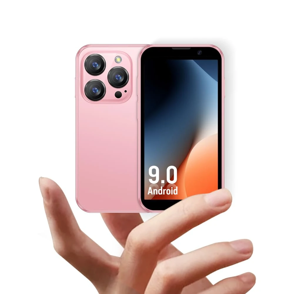 JoyZap Small Smartphone XS18pro Unlocked Mini Smartphone, 3.0” Display, 900mAh Battery, Slim Body, 5MP Camera, Best Gift for Kids (Pink