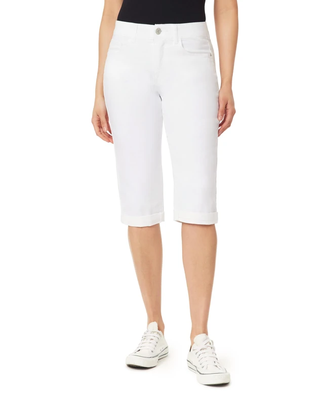 Angels Forever Young Women's 360 Sculpt 17" Capri, White, 8