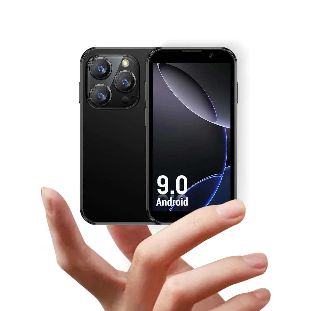 JoyZap Small Smartphone XS18pro Unlocked Mini Smartphone, 3.0” Display, 900mAh Battery, Slim Body, 5MP Camera, Best Gift for Kids (Black)