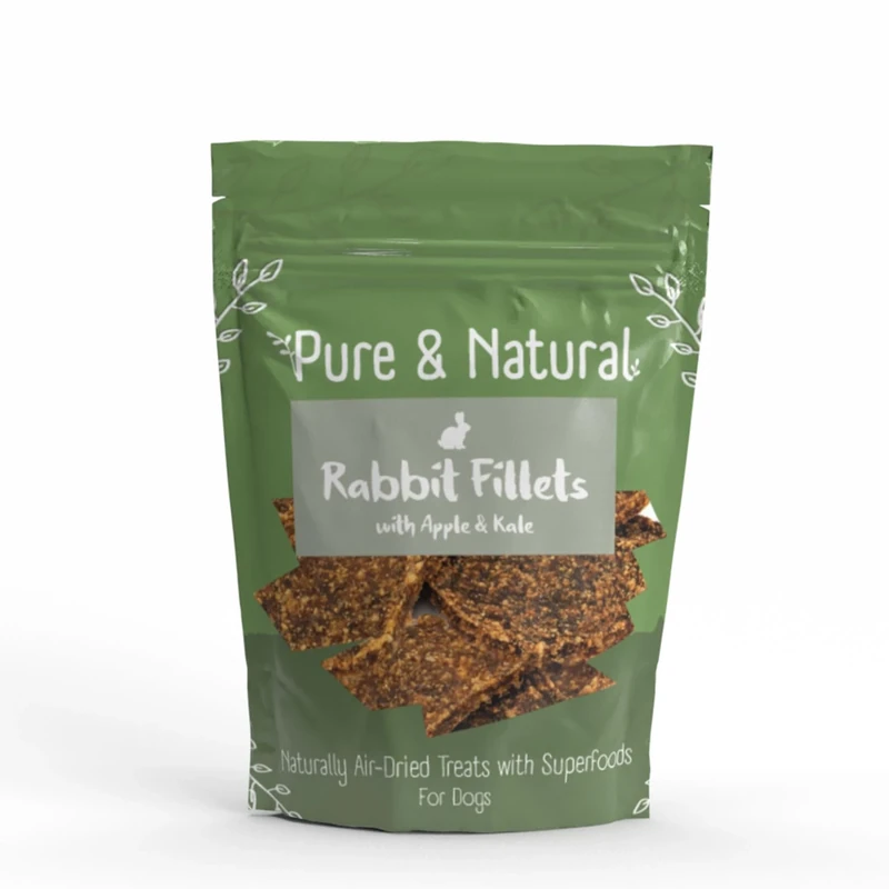 Pure & Natural PN820 Air Dried Chicken Fillets Treats with Superfoods Blueberries & Cranberries 10x100gm