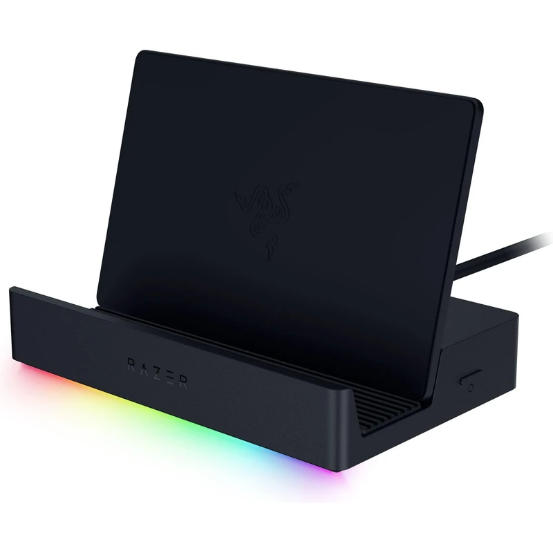 Razer Handheld Dock Chroma - 6-Port HDMI & USB Charging Hub for mobile gaming or tablet devices (3x USB A, 1x HMDI, 1 USB-C 100W Passthrough Charging, 1x GbE) Black
