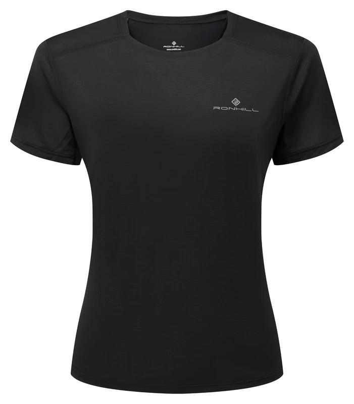 Ronhill Women's Tech S/S Tee - Black Running Shirt Size 10