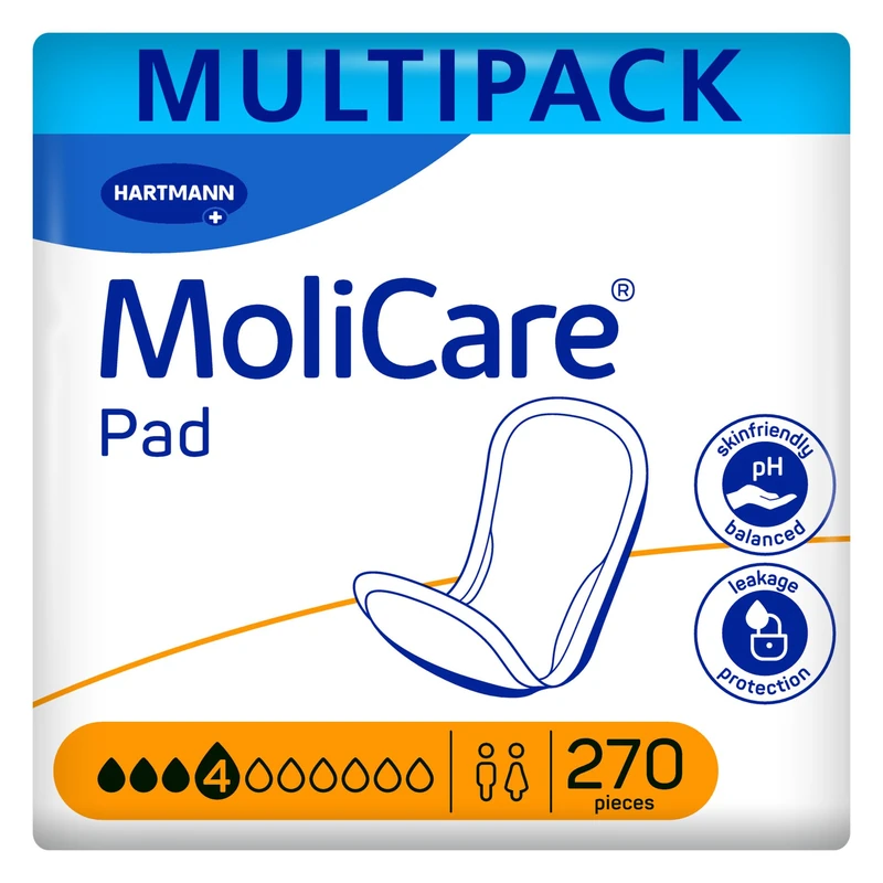 MoliCare Pad 4 Drops Extra-Long Incontinence Pads - 270 Count