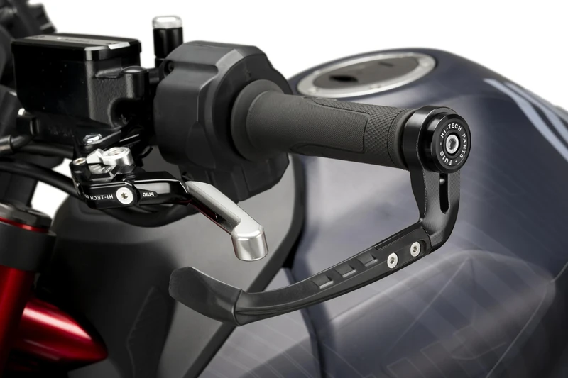 Puig 21994N Clutch Lever Protector RAW Counterweight – Robust Design and Universal Fit, Black