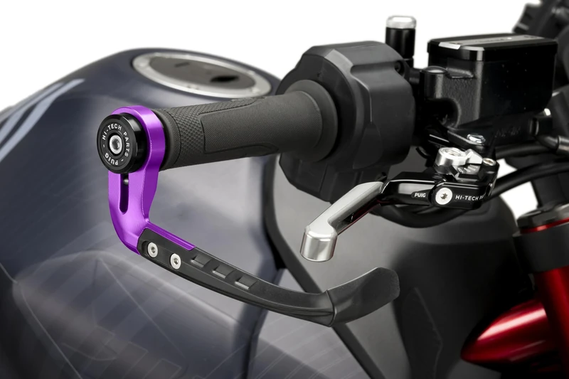 Puig 21993L Brake lever protector RAW Counterweight – Robust Design and Universal Fit, Purple