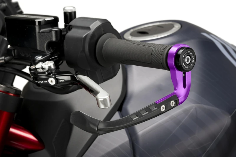 Puig 21994L Clutch Lever Protector RAW Counterweight – Robust Design and Universal Fit, Purple