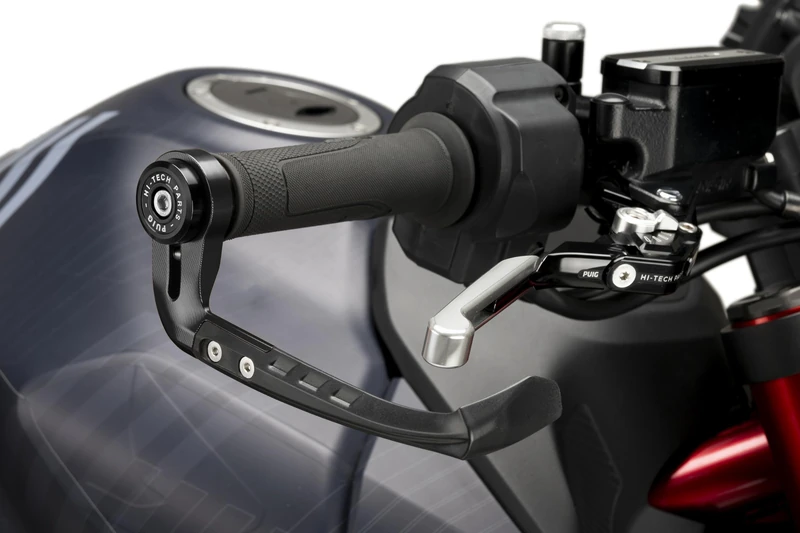 Puig 21993N Brake lever protector RAWCounterweight – Robust Design and Universal Fit, Black