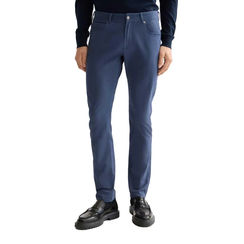 Scotch & Soda Ralston- Cotton-Blend Twill Regular Slim Fit 5-Pocket Pant Insignia Blue - Image 1