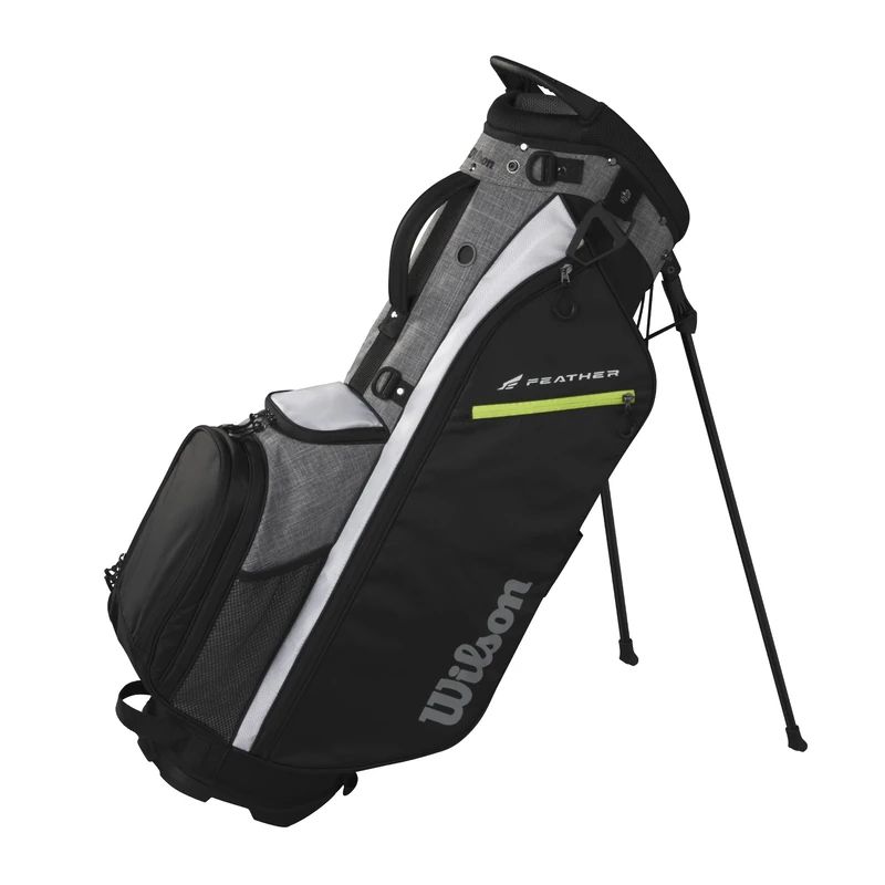 Wilson Feather Stand Bag, With 5-Way Top and Dual Strap System, For Easy Organisation, Colour: Black/Grey/White
