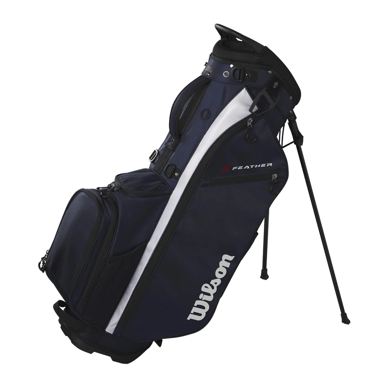 Wilson Feather Stand Bag, With 5-Way Top and Dual Strap System, For Easy Organisation, Colour: Navy/White - Image 1