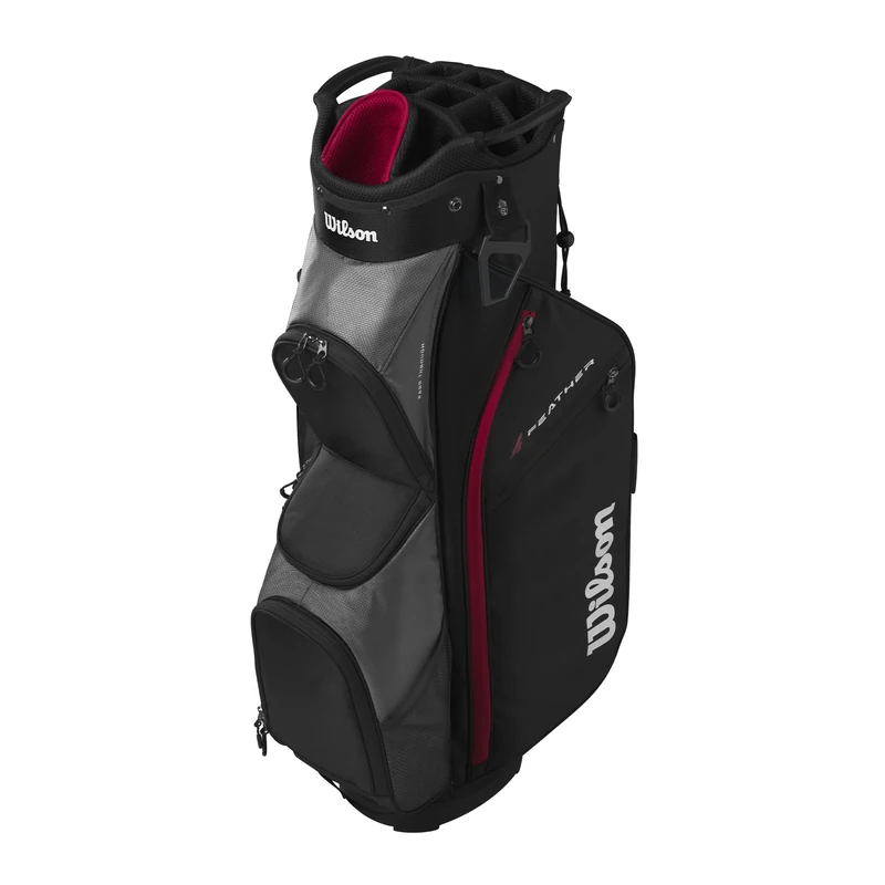 Wilson FEATHER CART BAG BLACK/Grey/Red