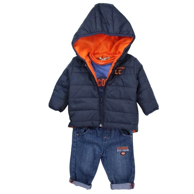 Lee Cooper Baby Conjunto de Bebé Overalls, Grey, 24 Months