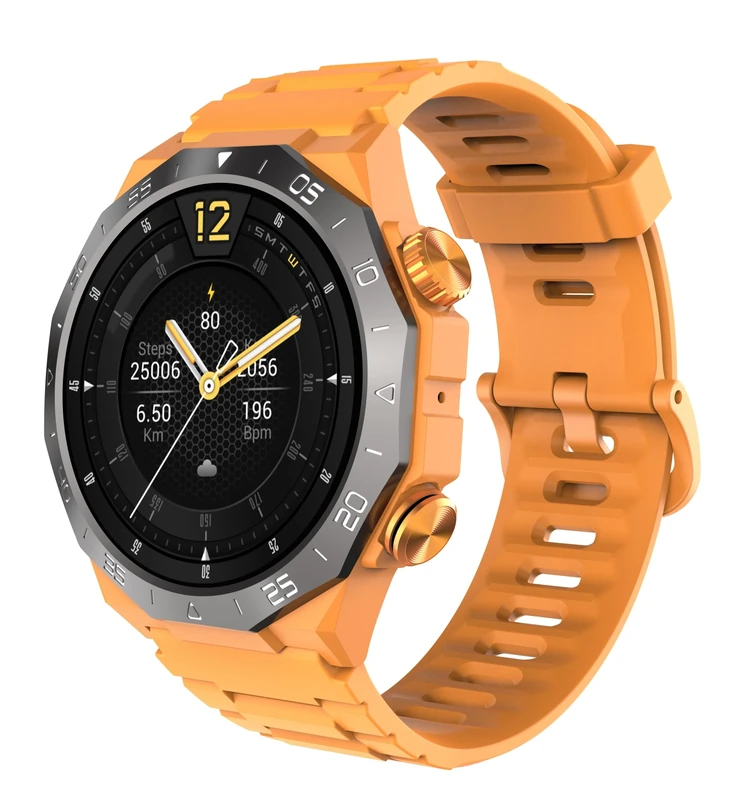 HOIFA Smart Watch for Men, Smart Watches Compatible Android iOS Phone, with Bluetooth Voice Call Smartwatch with Heart Rate SpO2 Pressure Sleep Monitor, IP68 Waterproof Fitness Watch Orange - Image 1