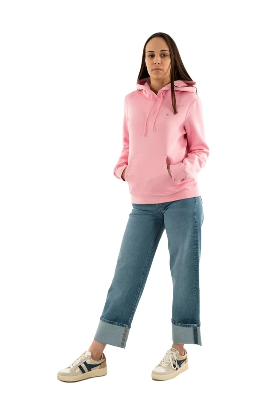 Tommy Jeans Women Tjw Reg S Flag Hoodie Dw0Dw19958 Pullover Hoodie, PINK (Pink Sugar), M