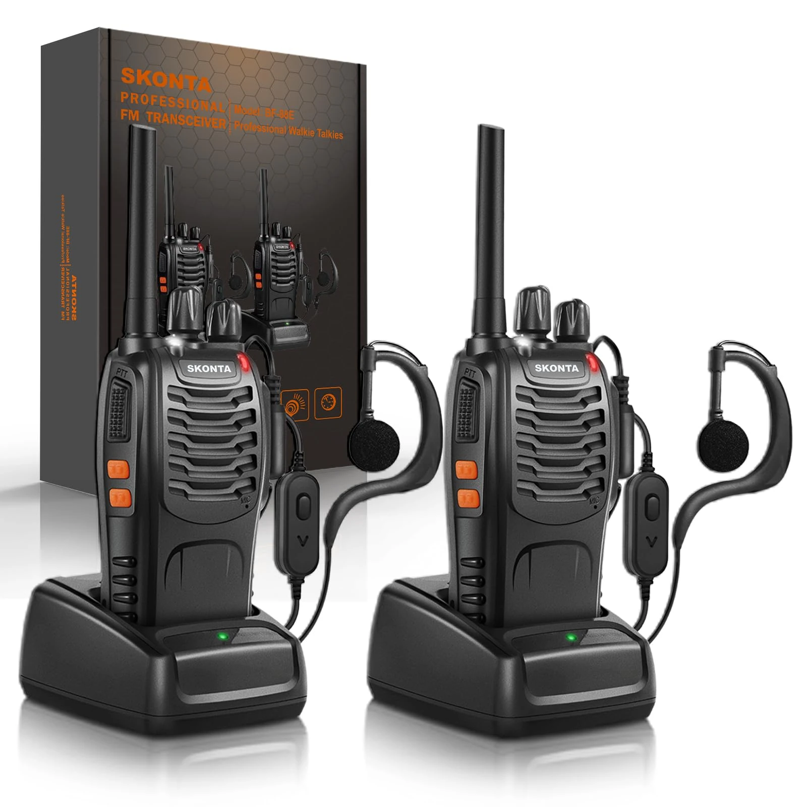 Walkie Talkies Pack of 2, Walkie Talkies for Adults with Rechargeable Batteries, for Camping Hiking Travel Work Communication