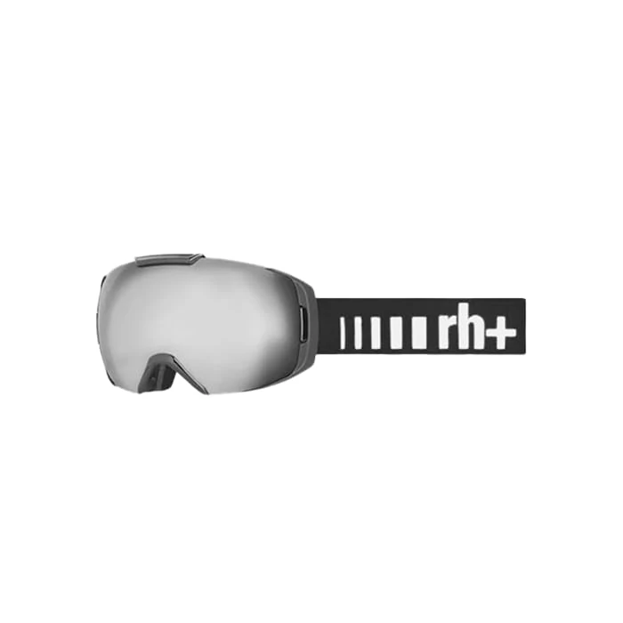 rh+ Unisex Olympo Ski Goggles, Matt Black/Lens Grey Ligh Silver/El Black-White, One Size
