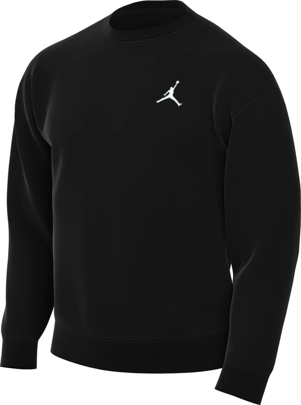 NIKE FV7293-010 JORDAN BROOKLYN FLEECE Sweatshirt Men's Black/White Size 2XL