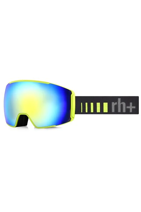 rh+ Unisex Code Ski Goggles, Matt Acid Lime/Lens Revo Gold/Elblack-Acdlimegrey, One Size