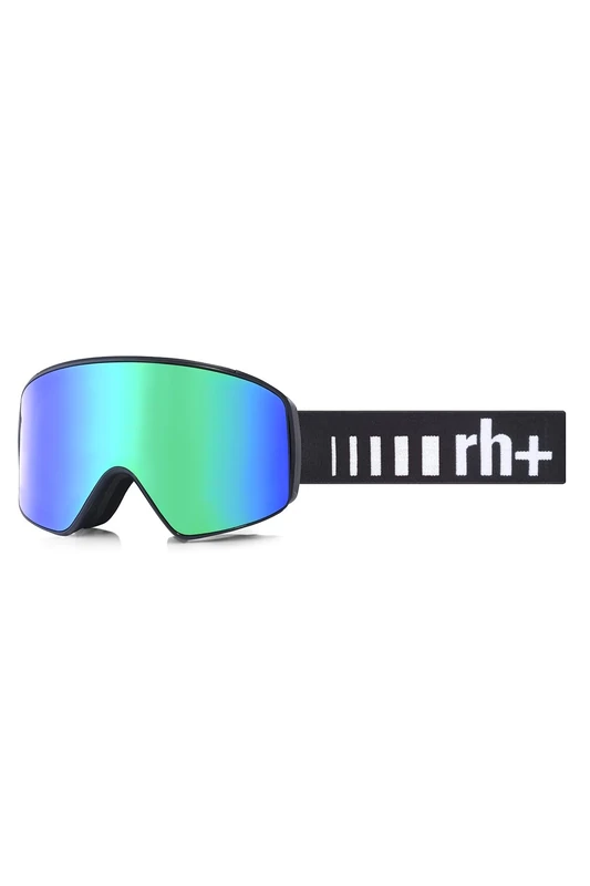 rh+ Unisex Logo Evo Ski Goggles, Matt Black/Lens Revo Green/El Black-White, One Size
