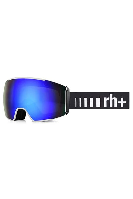 rh+ Unisex Code Ski Goggles, Matt White/Lens Revo Blue/El Black-White, One Size