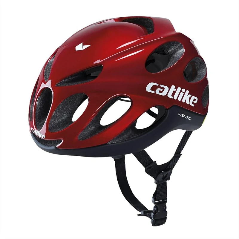 CATLIKE 7100300022 - Vento MIPS Road Bike Helmet – High-Performance Design with Advanced Aerodynamics, Ventilation, and Safety Features, Size L, Red/Black